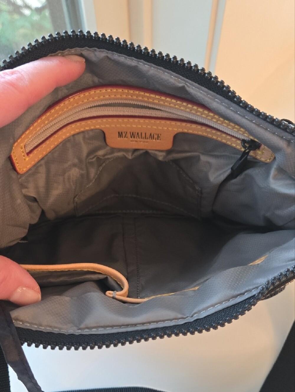 MZ Wallace Metro Scout Quilted Nylon Crossbody Bag in Black - Picture 8 of 10